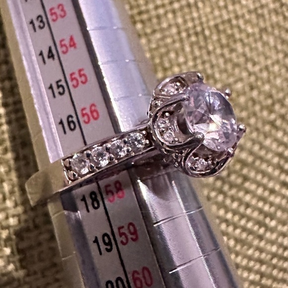 Verragio RING Sterling 925 Silver CZ 1.25carat Engagement wedding Sz 8 5493 P - Picture 5 of 14